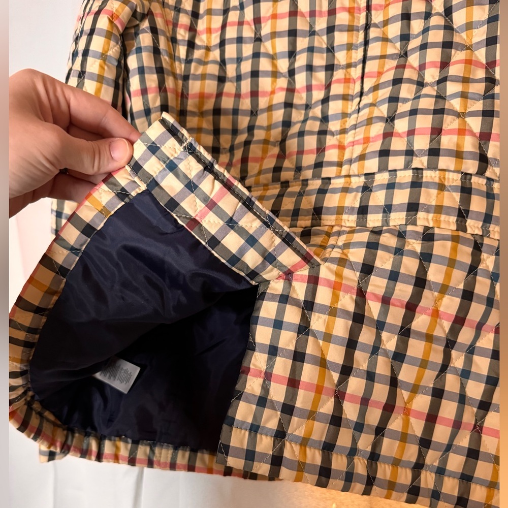 TALBOTS Petite Quilted Plaid Zip Front Light Jacket - Picture 12 of 12